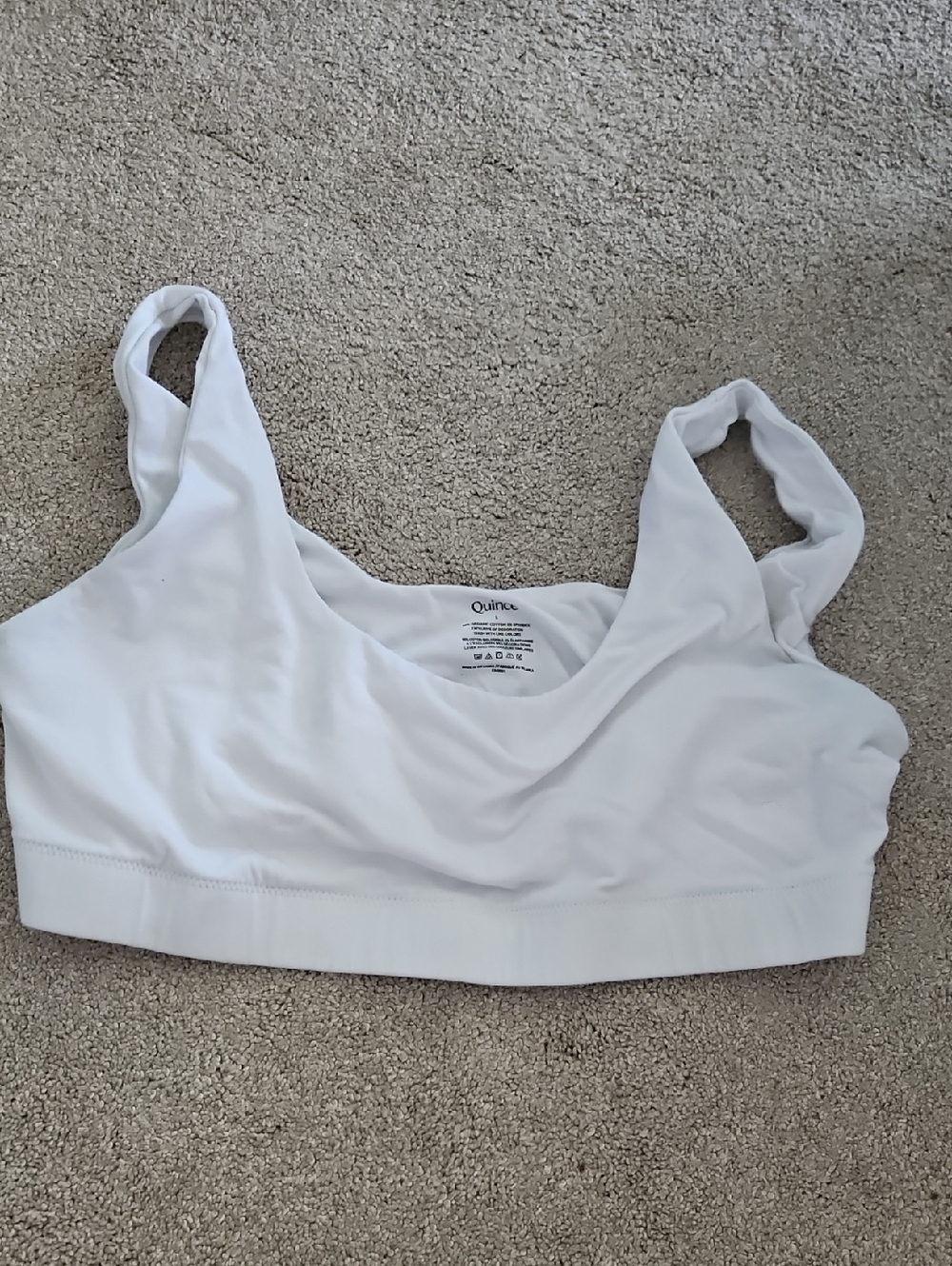 Quince 100% Cotton Tank Bralette, Large